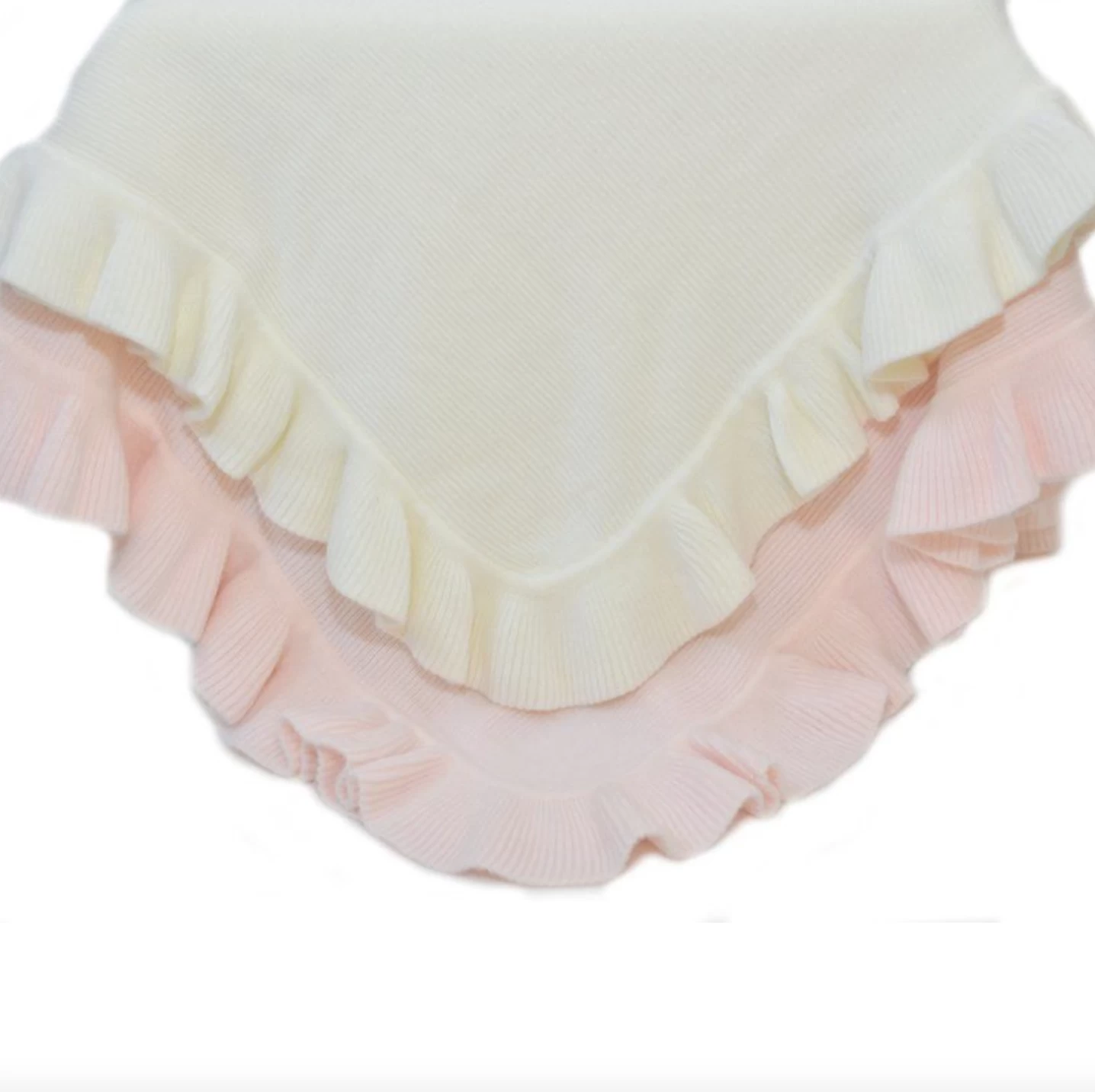 CASHMERE - LIKE ACRYLIC JERSEY KNIT RUFFLE BLANKET 1 CASHMERE - LIKE ACRYLIC JERSEY KNIT RUFFLE BLANKET