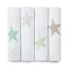 Aden + Anais ADEN & ANAIS SUPER STAR SCOUT-BEACH NEUTRAL SWADDLES 4PK