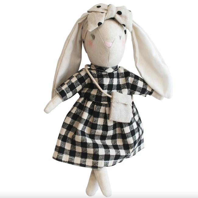 MINI SOFIA BUNNY - BLACK CHECK 1 MINI SOFIA BUNNY - BLACK CHECK