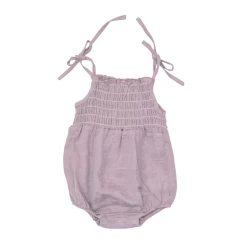 LAVENDER TIE SMOCKED BUBBLE