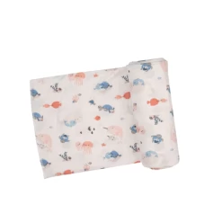 OCEAN CUDDLES 2 WAY RUFFLE BACK ZIPPER FOOTIE 7 OCEAN CUDDLES 2 WAY RUFFLE BACK ZIPPER FOOTIE -Babyproducten angel dear ocean cuddles swaddle blanket
