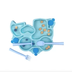 CONSTRUCTIVE BABY TEAL TRUCK PLATE SET