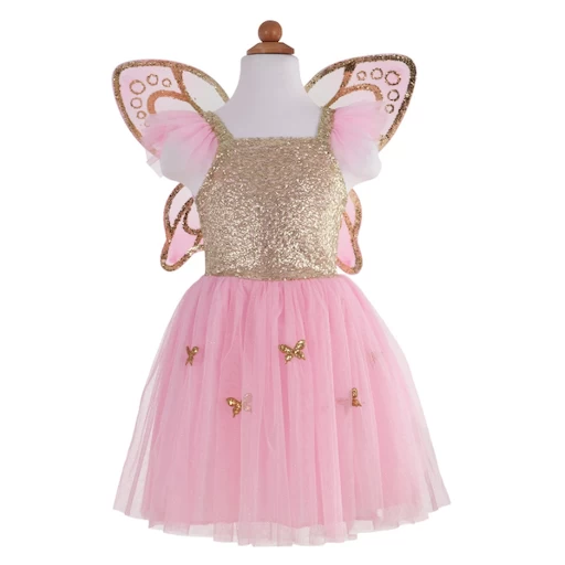 GOLD BUTTERFLY DRESS WITH WINGS 1 GOLD BUTTERFLY DRESS WITH WINGS