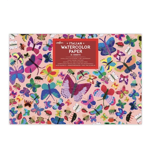 Eeboo BUTTERFLIES WATERCOLORS PAD 1 Eeboo BUTTERFLIES WATERCOLORS PAD