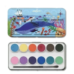 Eeboo IN THE SEA 12 WATERCOLORS
