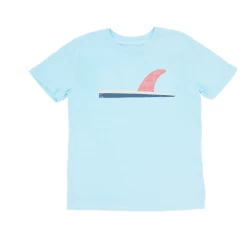 ALOHA FIN VINTAGE TEE IN CRYSTAL BLUE