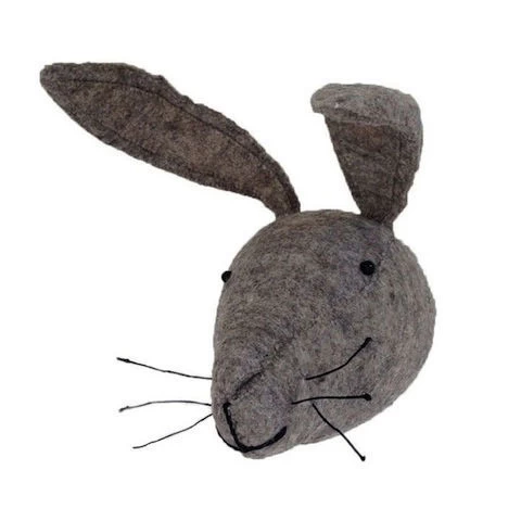 GREY HARE HEAD WALL MOUNT 1 GREY HARE HEAD WALL MOUNT