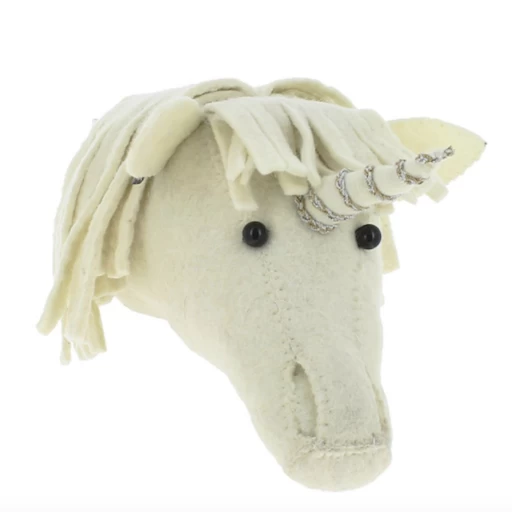MINI UNICORN WITH SILVER AND GOLD TRIM WALL MOUNT 1 MINI UNICORN WITH SILVER AND GOLD TRIM WALL MOUNT