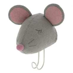 SLEEPY MOUSE HEAD COAT HOOK
