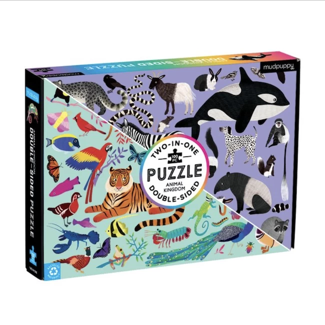 ANIMAL KINGDOM 100 PIECE DOUBLE-SIDED PUZZLE 1 ANIMAL KINGDOM 100 PIECE DOUBLE-SIDED PUZZLE