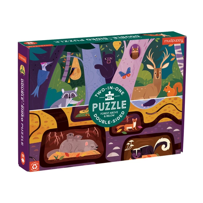 FOREST ABOVE AND BELOW 100 PIECE DOUBLE SIDED PUZZLE 2 FOREST ABOVE AND BELOW 100 PIECE DOUBLE SIDED PUZZLE - Afbeelding 2