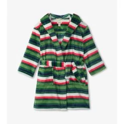 Hatley HOLIDAY STRIPES FLEECE ROBE XL (8-10)