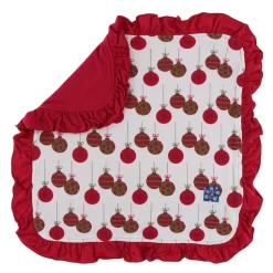 PRINT RUFFLE BAMBOO LOVEY IN NATURAL ORNAMENTS