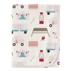 PRINT SWADDLING BLANKET IN NATURAL CAMPING