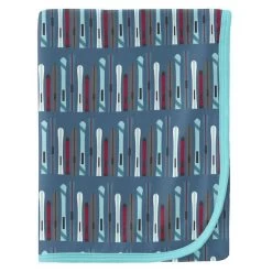 PRINT SWADDLING BLANKET IN TWILIGHT SKIS