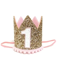 PALE GOLD GLITTERS CROWN