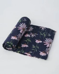 Little Unicorn DARK CONEFLOWER COTTON MUSLIN SWADDLE SINGLE