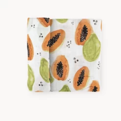 Little Unicorn PAPAYA COTTON MUSLIN SWADDLE SINGLE