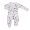 ELLIE GO LUCKY CREAM ORGANIC COTTON MAGNETIC FOOTIE