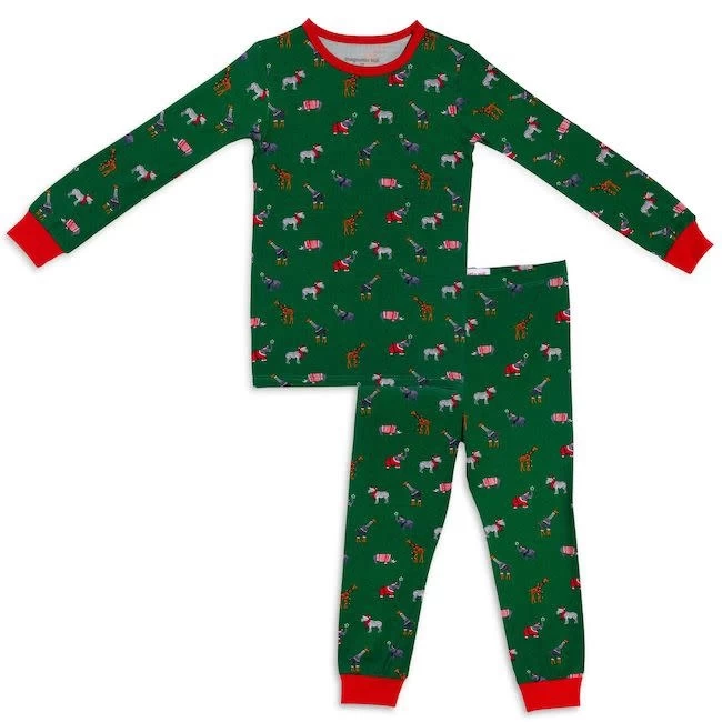 JUNGLE BELLS MODAL MAGNETIC 2 PIECE PJ'S 1 JUNGLE BELLS MODAL MAGNETIC 2 PIECE PJ'S