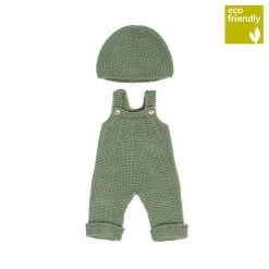 Miniland KNITTED DOLL OUTFIT 15" OVERALL AND BEANIE HAT