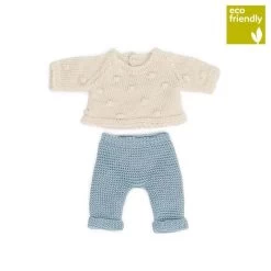 Miniland KNITTED DOLL OUTFIT 8 1/4" SWEATER AND TROUSERS