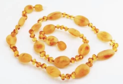 AMBER HEN & CHICKS NECKLACE SM