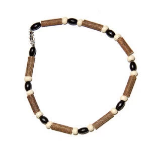 HAZEL WOOD BROWN CREAM BABY NACKLACE 2 HAZEL WOOD BROWN CREAM BABY NACKLACE - Afbeelding 2