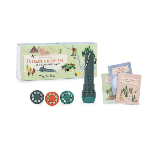 Moulin Roty EXPLORER STORYBOOK TORCH WITH 3 MINI BOOKS 1 Moulin Roty EXPLORER STORYBOOK TORCH WITH 3 MINI BOOKS