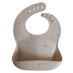 Mushie SILICONE BABY BIB-VANILLA CONFETTI