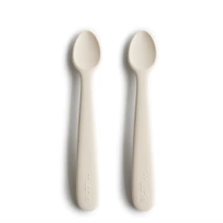 Mushie SILICONE FEEDING SPOONS/IVORY