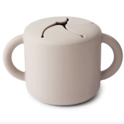 Mushie SILICONE SNACK CUP-IVORY