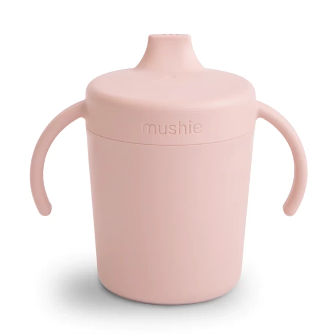 Mushie TRAINER SIPPY CUP IN BLUSH 1 Mushie TRAINER SIPPY CUP IN BLUSH