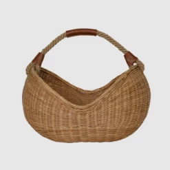 RATTAN HALF MOON BASKET