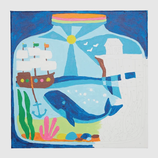 Ooly COLORIFIC CANVAS PAINT BY NUMBER KIT - TINY TREASURES 3 Ooly COLORIFIC CANVAS PAINT BY NUMBER KIT - TINY TREASURES - Afbeelding 3