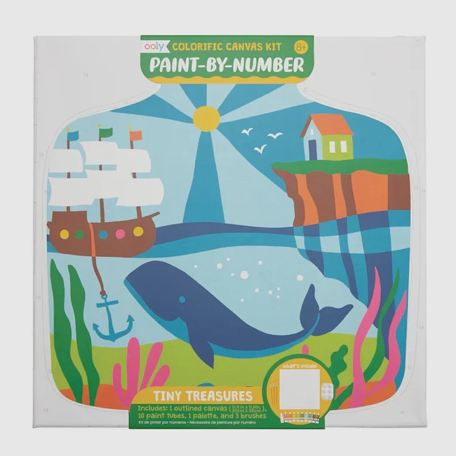 Ooly COLORIFIC CANVAS PAINT BY NUMBER KIT - TINY TREASURES 1 Ooly COLORIFIC CANVAS PAINT BY NUMBER KIT - TINY TREASURES