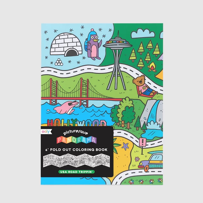 Ooly PICTURESQUE PANORAMA COLORING BOOK - U.S.A. ROAD TRIPPIN' 2 Ooly PICTURESQUE PANORAMA COLORING BOOK - U.S.A. ROAD TRIPPIN' - Afbeelding 2