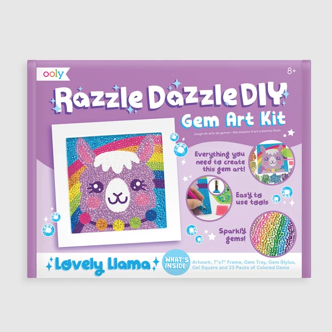 Ooly RAZZLE DAZZLE DIY GEM ART KIT - LOVELY LLAMA 1 Ooly RAZZLE DAZZLE DIY GEM ART KIT - LOVELY LLAMA