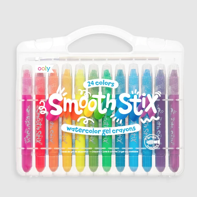 Ooly SMOOTH STIX WATERCOLOR GEL CRAYONS - SET OF 24 1 Ooly SMOOTH STIX WATERCOLOR GEL CRAYONS - SET OF 24
