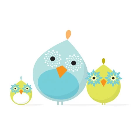 MOD BIRD FAMILY 14X14 2 MOD BIRD FAMILY 14X14 - Afbeelding 2