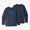 Patagonia KIDS' LONG SLEEVED SILKWEIGHT RASHGUARD IN FLY FISH