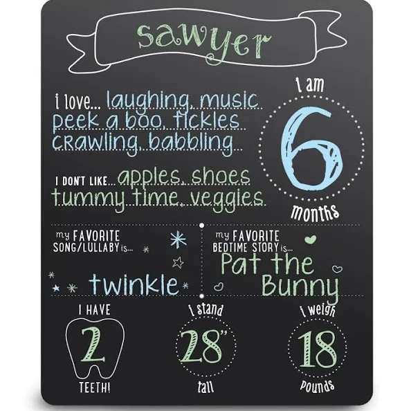 Pearhead ALL ABOUT BABY CHALKBOARD 1 Pearhead ALL ABOUT BABY CHALKBOARD