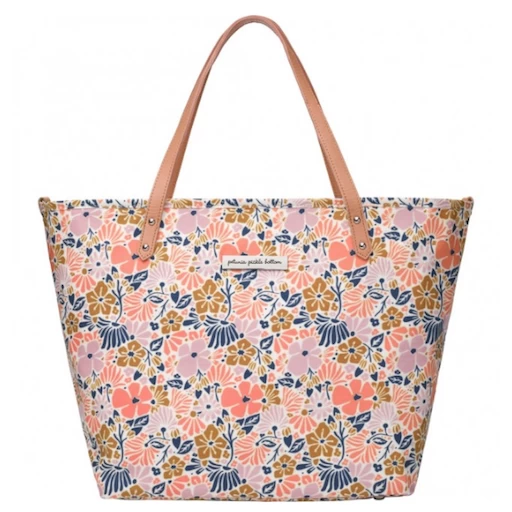 PETUNIA PICKLE BOTTOM DOWNTOWN TOTE IN WILDFLOWERS OF WESTBURY 1 PETUNIA PICKLE BOTTOM DOWNTOWN TOTE IN WILDFLOWERS OF WESTBURY