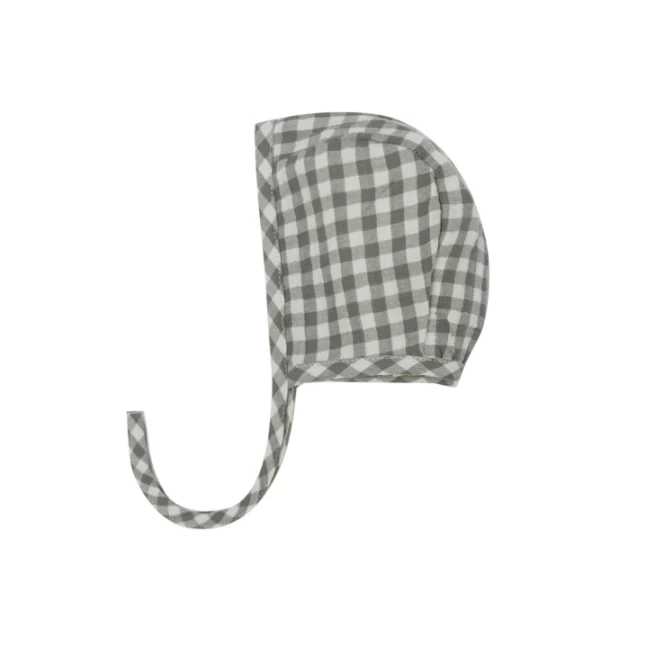 BABY BONNET | SEA GREEN GINGHAM 1 BABY BONNET | SEA GREEN GINGHAM