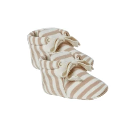 BABY BOOTIES | LATTE STRIPE