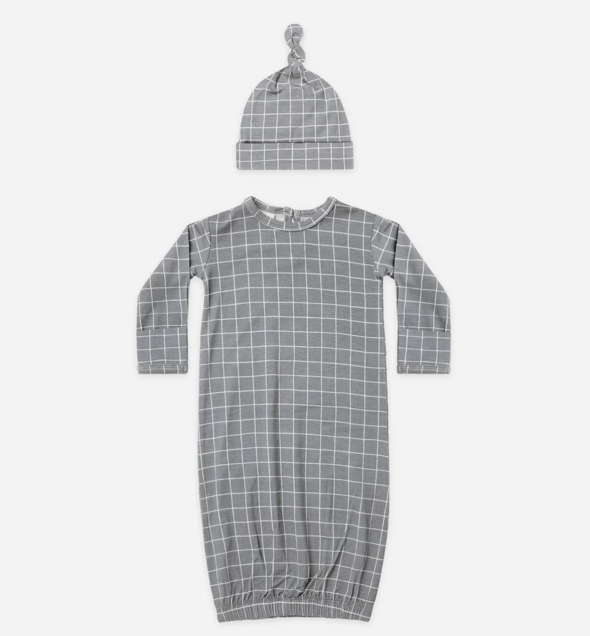 BAMBOO BABY GOWN AND HAT SET IN GRID 1 BAMBOO BABY GOWN AND HAT SET IN GRID