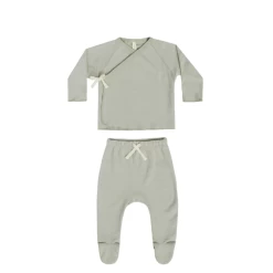 WRAP TOP + PANT SET IN PICTACHIO