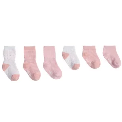 ROBEEZ PINK ESSENTIALS SOCKS, 6-PACK