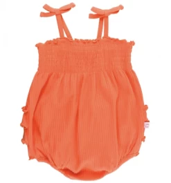 SUNSET RIBBED SMOCKED BUBBLE ROMPER