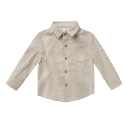 COLLARED LONG SLEEVE SHIRT IN BRASS